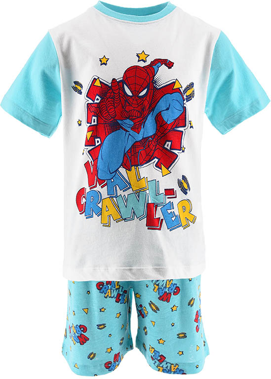 SUN CITY Dětské pyžamo Spiderman Crawler bavlna tyrkysové Velikost: 98 (3 roky)