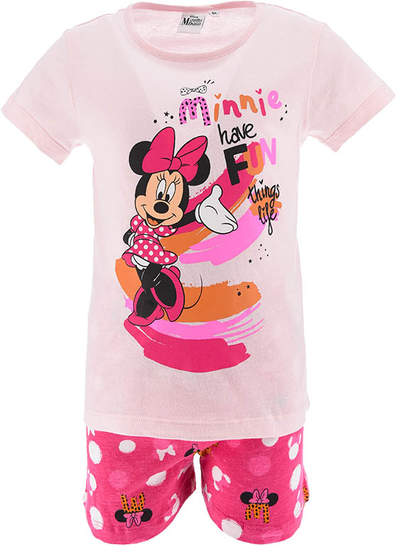 SUN CITY Dětské pyžamo Minnie Mouse Fun bavlna růžové Velikost: 116 (6 let)