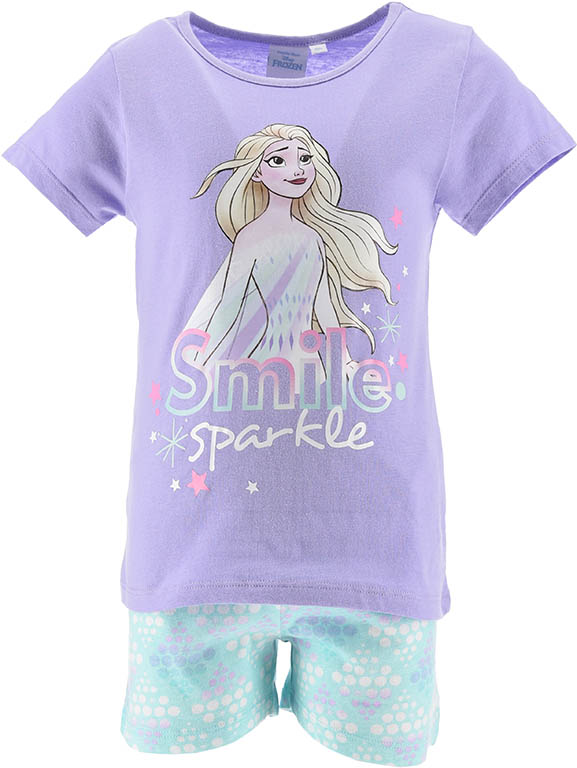 SUN CITY Dětské pyžamo Frozen Ledové království Smile bavlna fialové Velikost: 104 (4 roky)