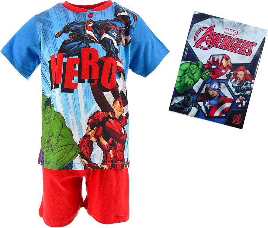 SUN CITY Dětské pyžamo Avengers Hero bavlna blue - dárkové balení Velikost: 3 roky