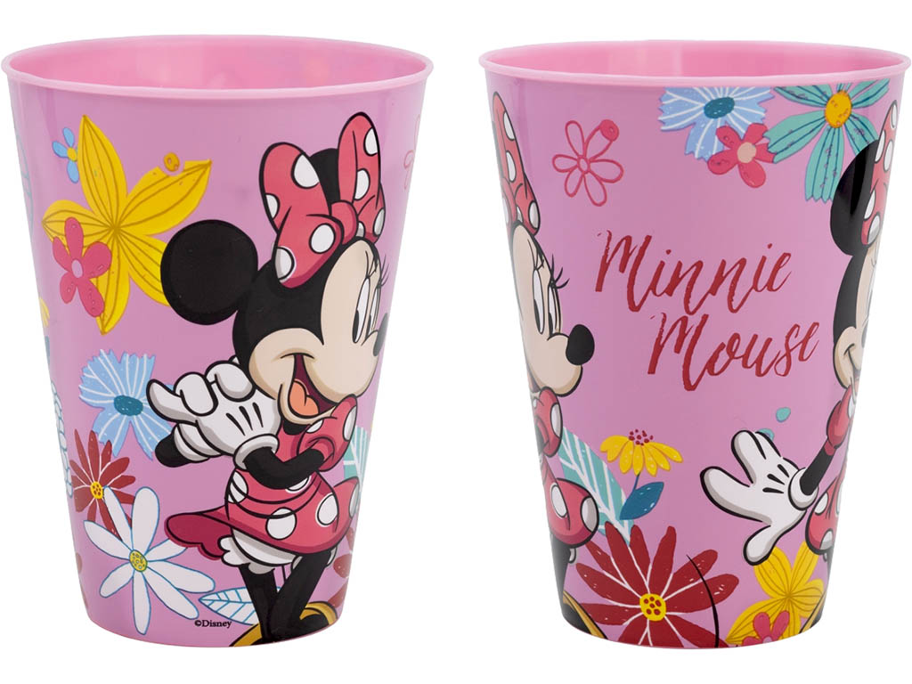 STOR Plastový kelímek Minnie Mouse / hrnek Minnie Mouse Spring XL 430 ml