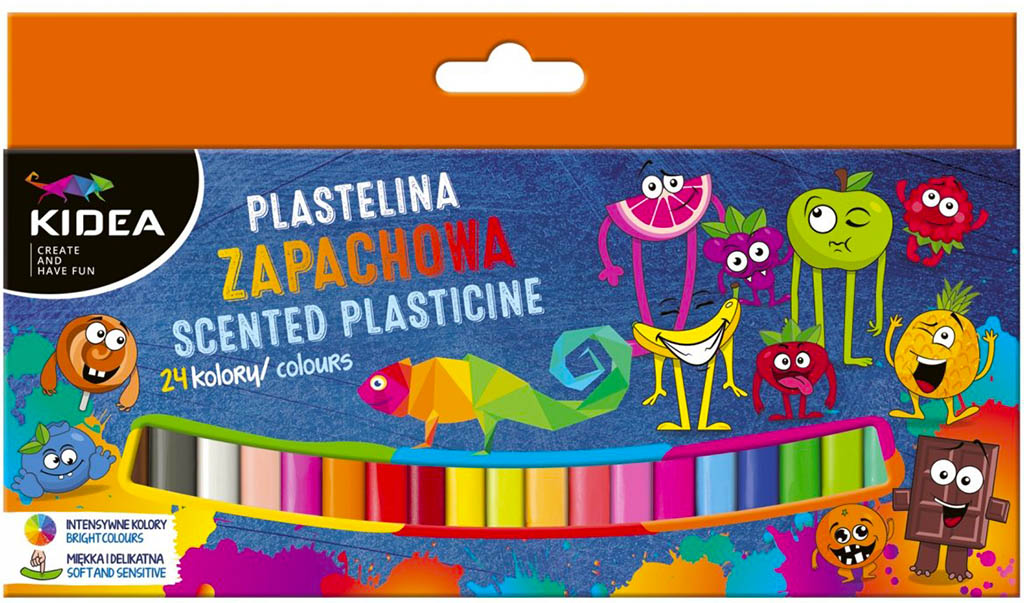 KIDEA Plastelína / modelína s ovocnou vůní 24 barev