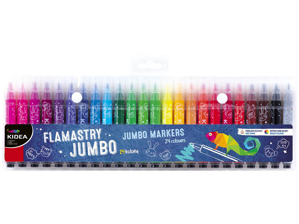 Fixy Kidea Jumbo 24 ks – intenzivní barvy