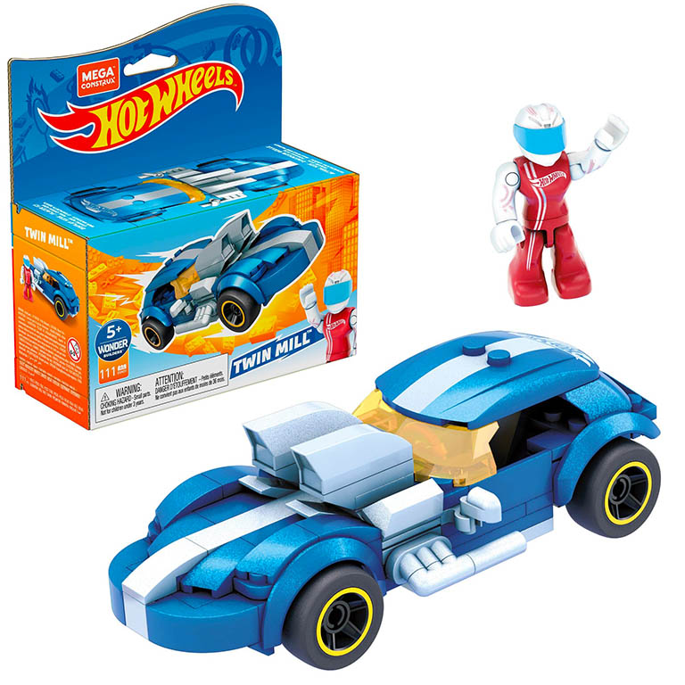 MEGA BLOKS Stavebnice Mega Construx Hot Wheels Twin Mill 111 dílů