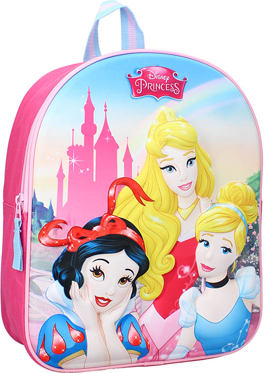 VADOBAG Dětský batoh Disney Princess Princezny 31cm 3D růžový