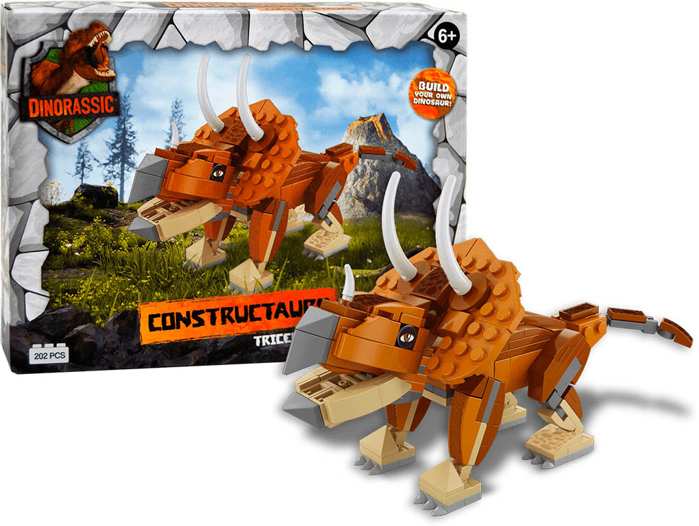 TOYCOMPANY Stavebnice dinosaurus Jurský svět Triceratops kompatibilní 202 dílů