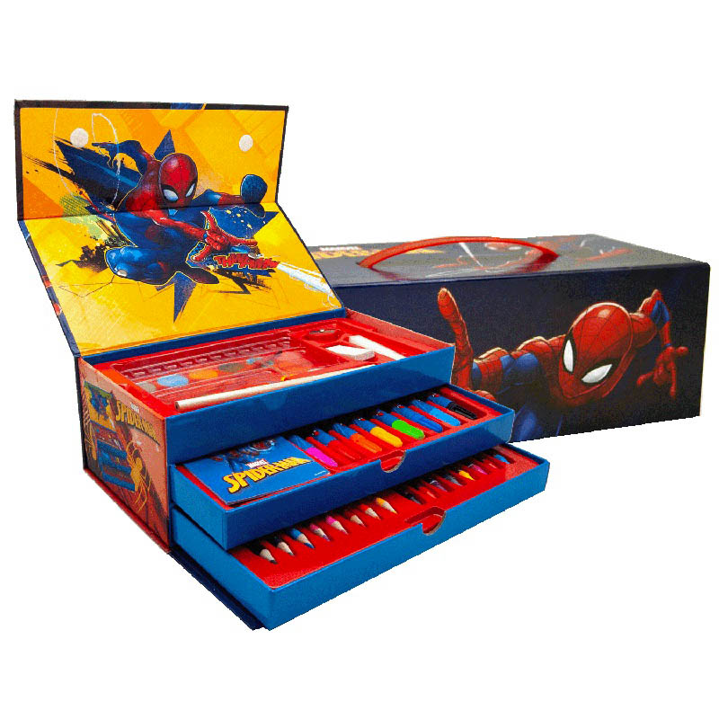 TOYCOMPANY Spiderman kufřík na kreslení 52ks