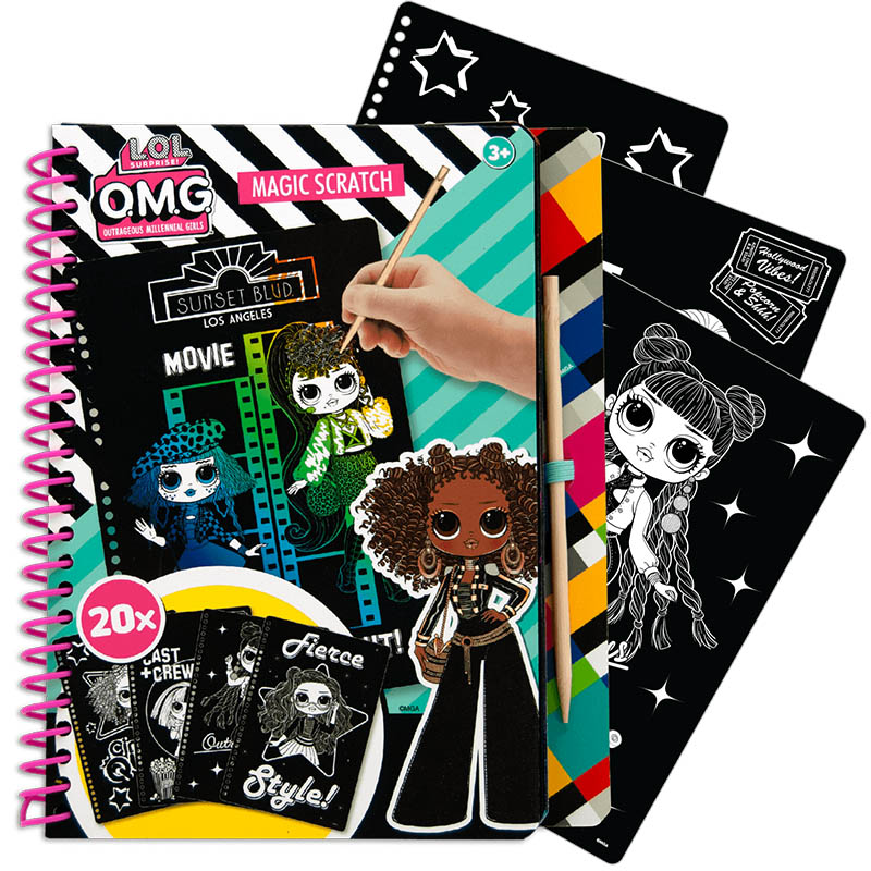TOYCOMPANY L.O.L. Surprise OMG škrabací obrázky - sešit 20 listů A5