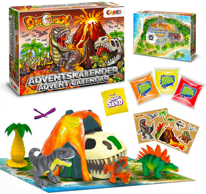 CRAZE Adventní kalendář Dinosauři - výbuch sopky