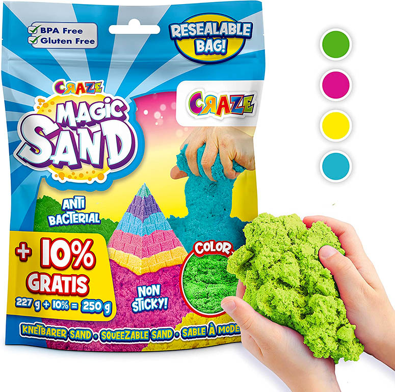 CRAZE Kinetický písek Magic sand 250g Barva: MODRÁ