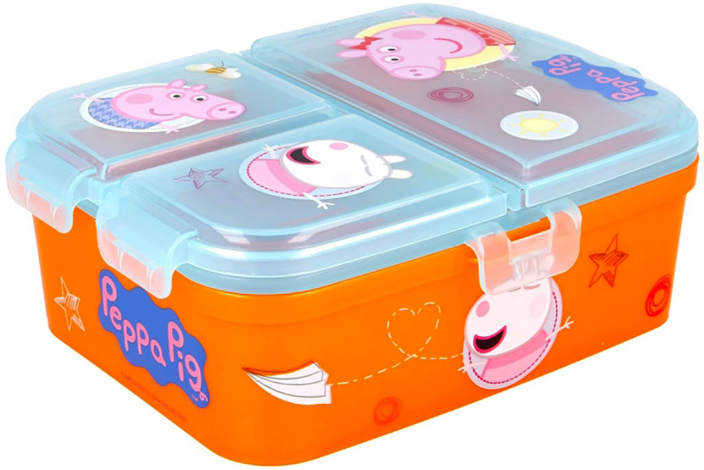 STOR Box na svačinu Prasátko Peppa Kindness dělený XL