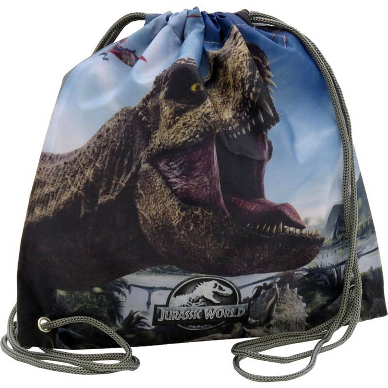 CYP IMPORTS Sáček na přezůvky a tělocvik Dinosauři Jurský svět T-Rex 22x22 cm