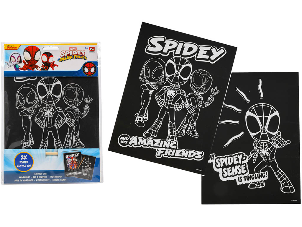 CANENCO Spiderman Spidey škrabací obrázky 2ks
