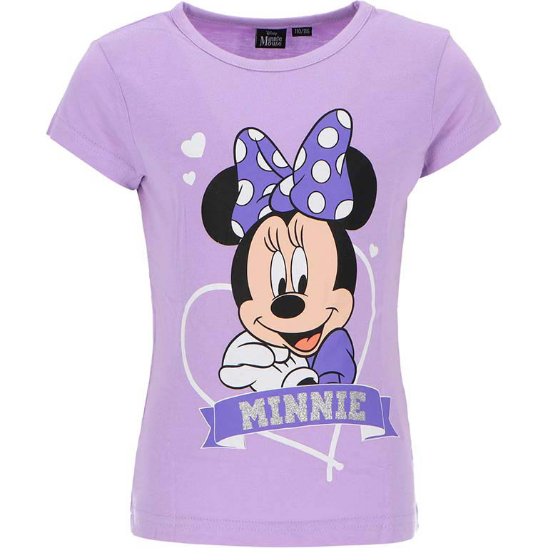ERVE Dívčí tričko Minnie Mouse bavlna fialové Velikost: 92