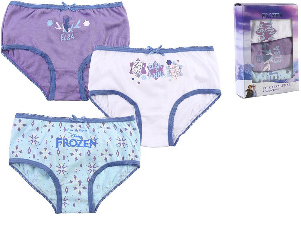 CERDA Dívčí kalhotky Frozen 2 Ledové království IV sada 3ks bavlna Velikost: 2/3 roky