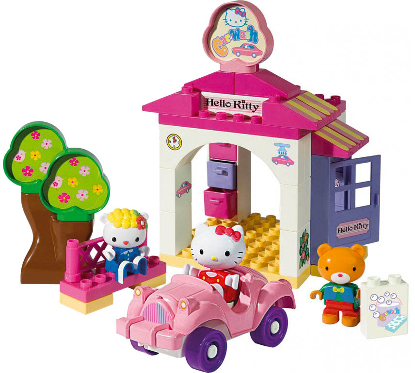 Unico Plus stavebnice Hello Kitty Automyčka kompatibilní 42 dílů