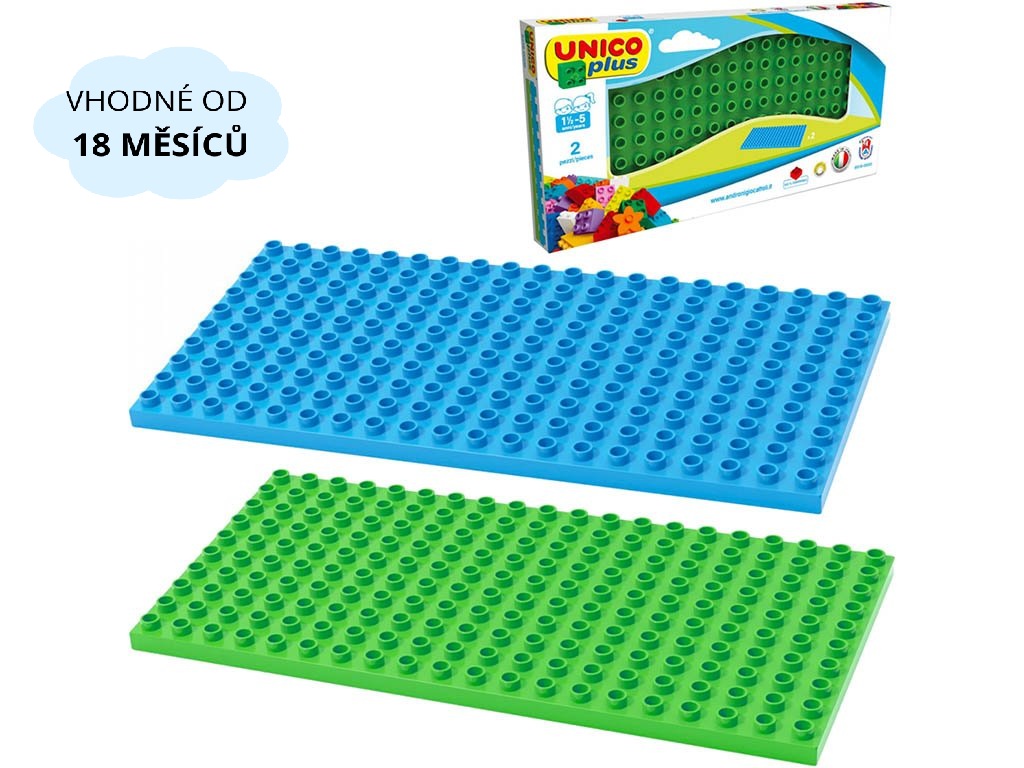 UNICO PLUS / ANDRONI GIOCATTOLI Unico Plus Základní deska 10x20 nopů kompatibilní sada 2ks