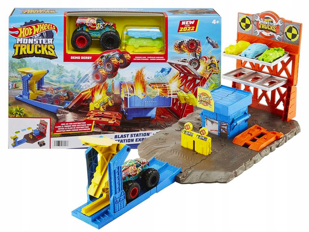 MATTEL Hot Wheels Monster trucks výbušná stanice