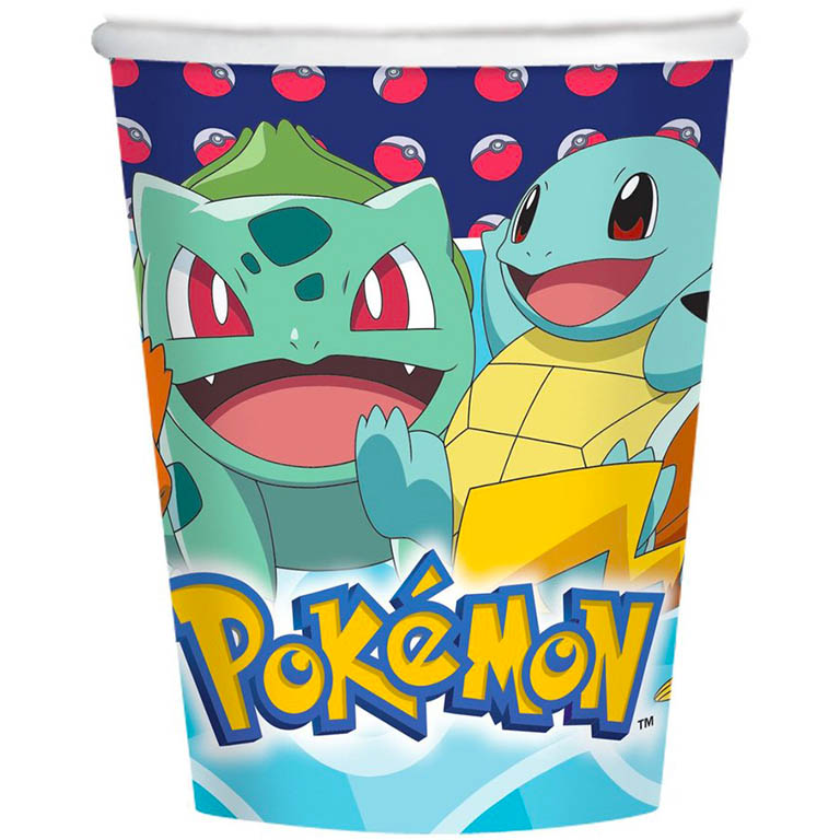 AMSCAN Papírové kelímky Pokémon 8ks 250ml