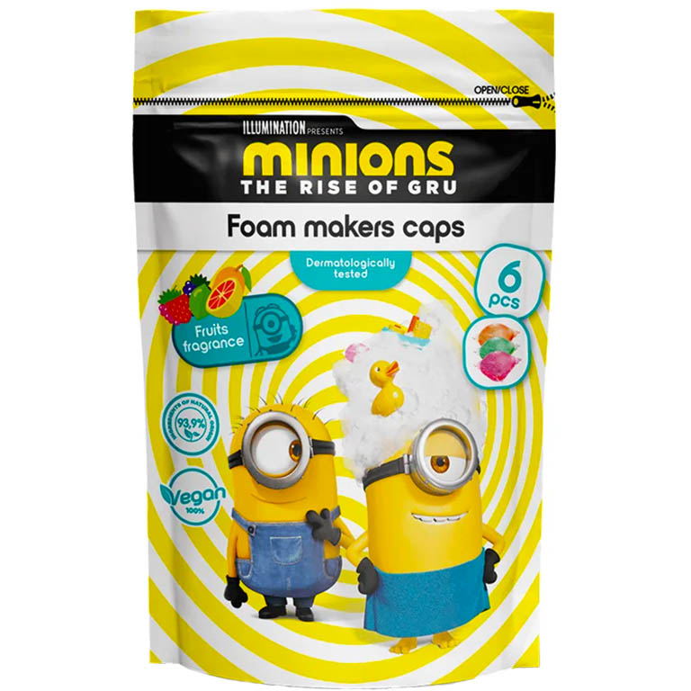 EDG Pěnivé kapsle do koupele Mimoni s ovocnou vůní 6x20g