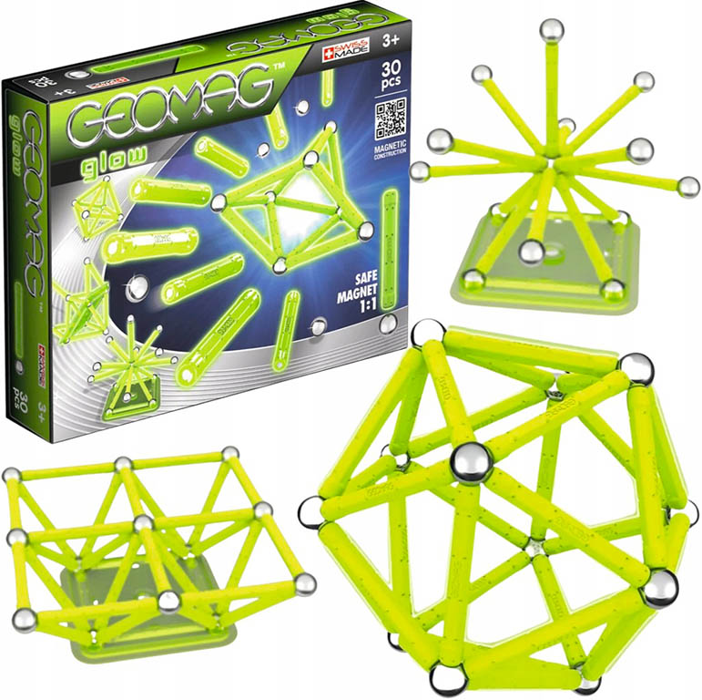 Geomag Glow magnetická stavebnice 30 ks