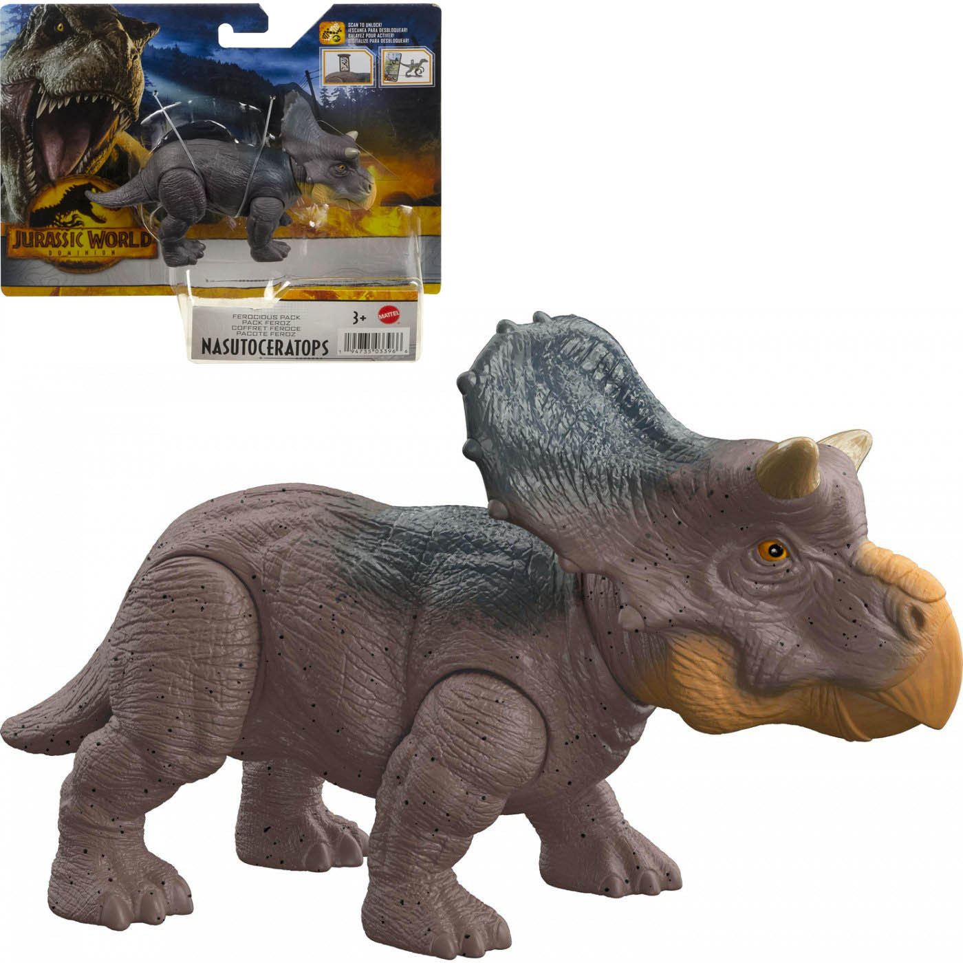 MATTEL Figurka Jurský svět Nasutoceratops 13cm