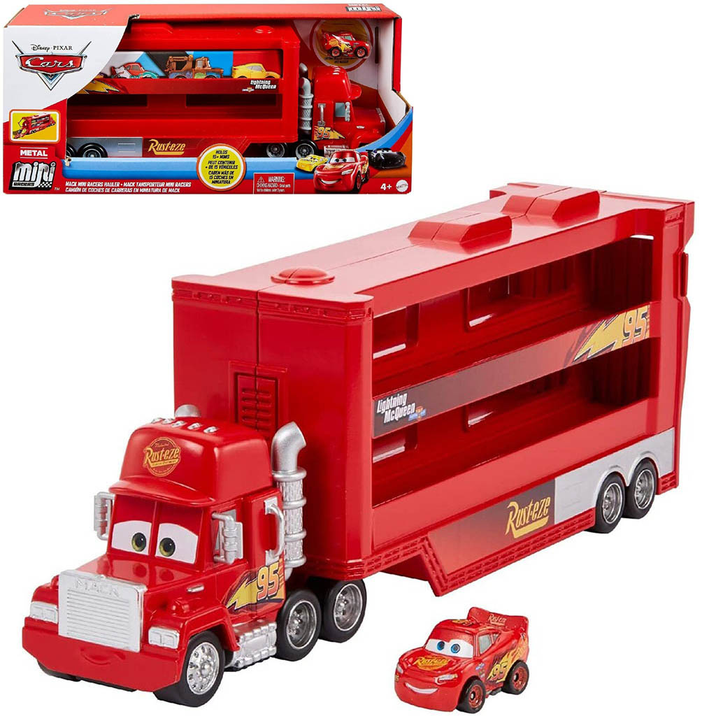 MATTEL Cars Mini transportér Mack a Blesk McQueen