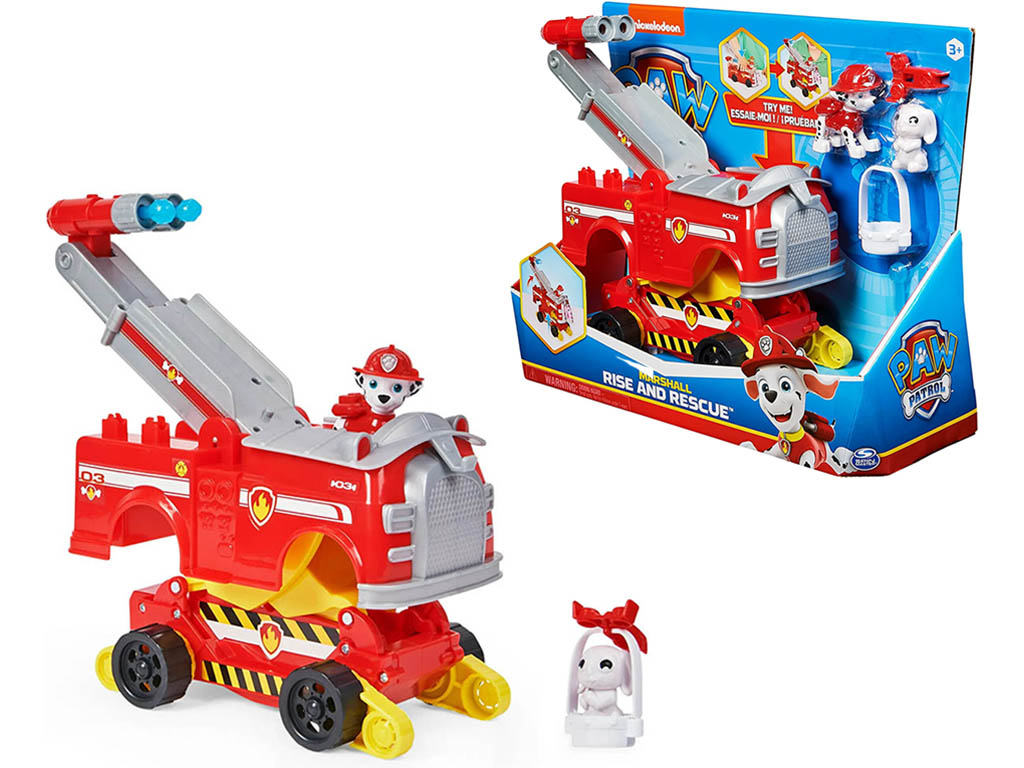 SPIN MASTER Paw Patrol Zvětšující se funkční vozidlo Marshall Rise and Rescue