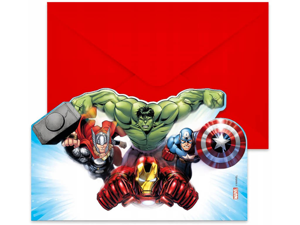 PROCOS Pozvánky na párty Avengers 6ks