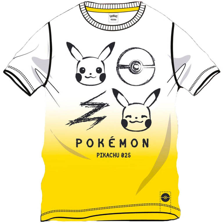 SAHINLER Dětské tričko Pokémon Pikachu bavlna bílé Velikost: 4 roky
