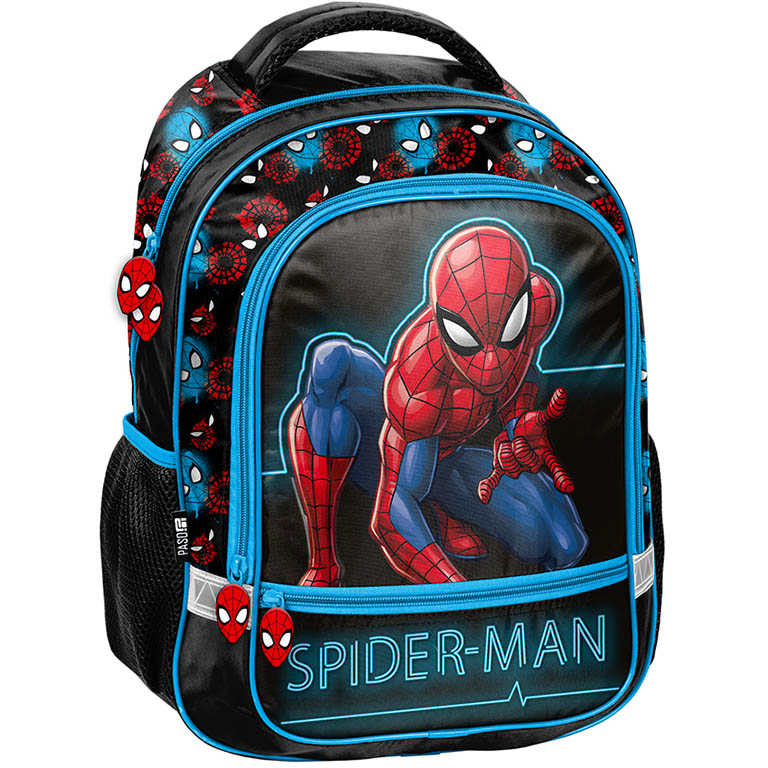 PASO Školní batoh Spiderman ergonomický 41cm černý