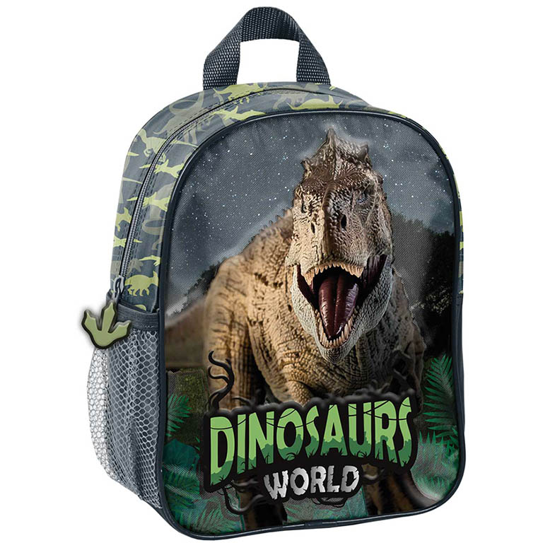 PASO Dětský batoh Dinosauři T-Rex 28cm černý