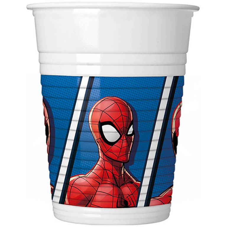 PROCOS Plastové kelímky Spiderman 8ks 200ml