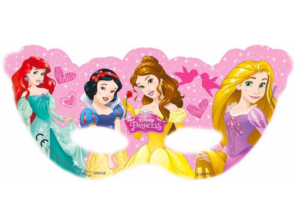 PROCOS Papírové masky Disney Princess sada 6ks