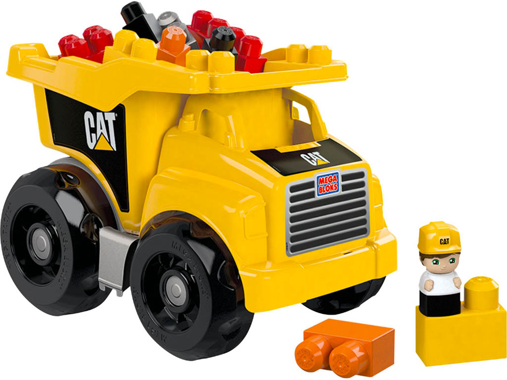 Mega Bloks First Builders Sklápěč CAT velký + kostky 25ks