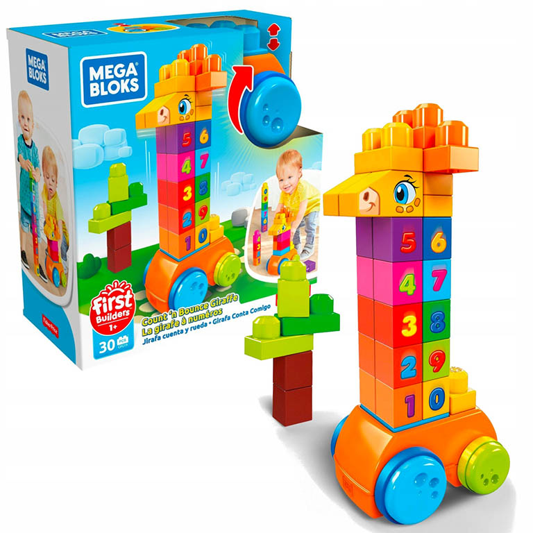 Mega Bloks First Builders Poskakující Žirafa 30ks