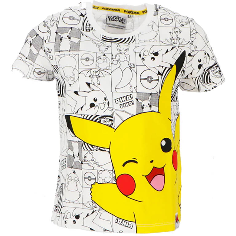 SAHINLER Dětské tričko Pokémon Pikachu bavlna bílé Velikost: 12 let