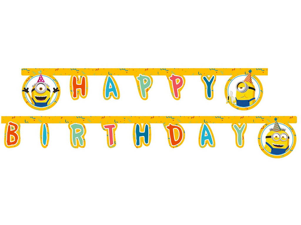PROCOS Párty nápis Mimoni Happy Birthday 200cm