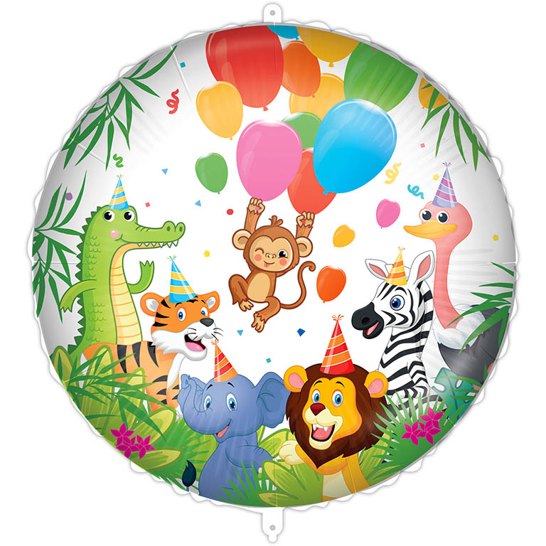 PROCOS Balónek Zvířátka džungle fóliový 46cm