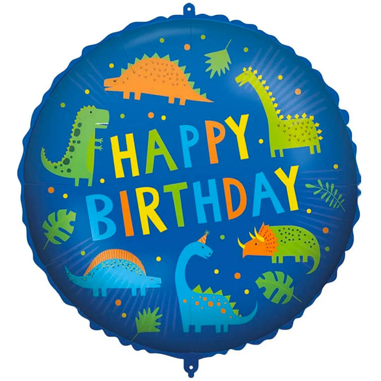 PROCOS Balónek Happy Birthday modrý fóliový 46cm