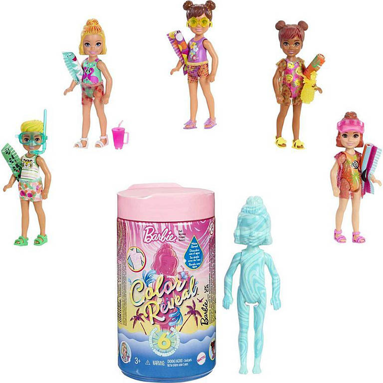 MATTEL Barbie Color reveal Beach party - krabička s překvapením