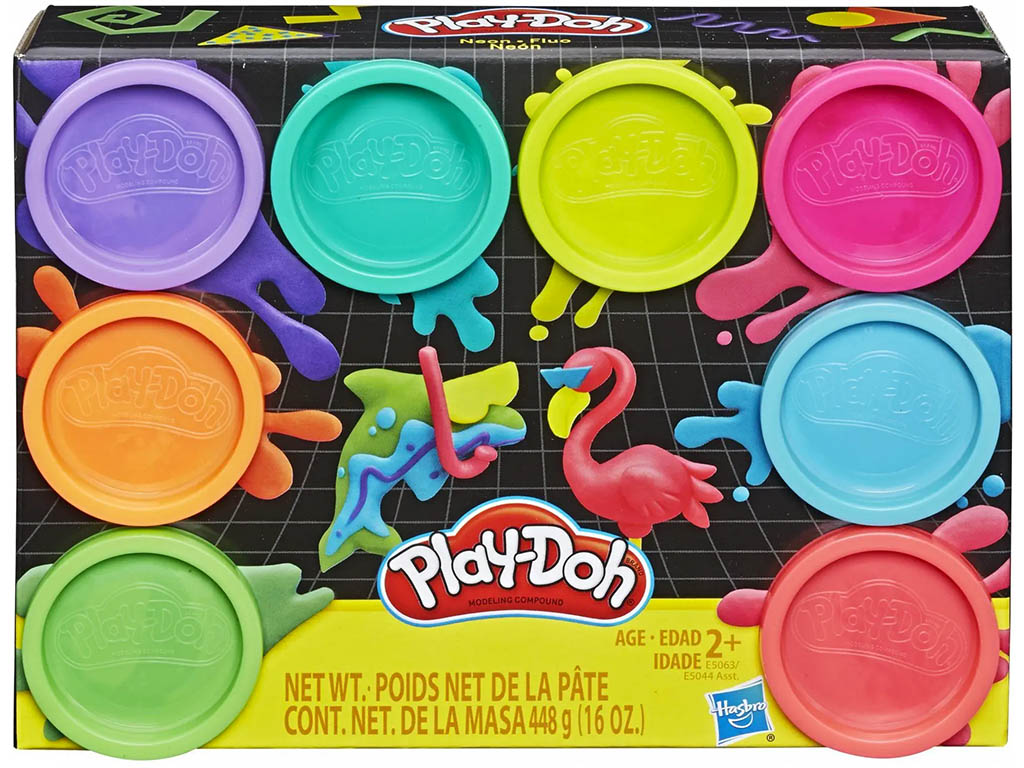 HASBRO Play-Doh sada 8 kelímků neon