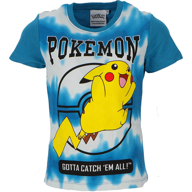 SAHINLER Dětské tričko Pokémon Pikachu bavlna modro bílé Velikost: 12 let