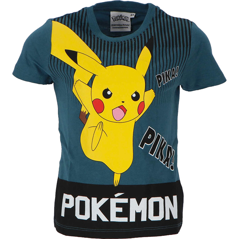 SAHINLER Dětské tričko Pokémon Pikachu bavlna zeleno černé Velikost: 10 let