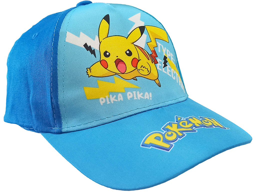 EUROSWAN Dětská kšiltovka Pokémon Pikachu modrá Velikost: 52