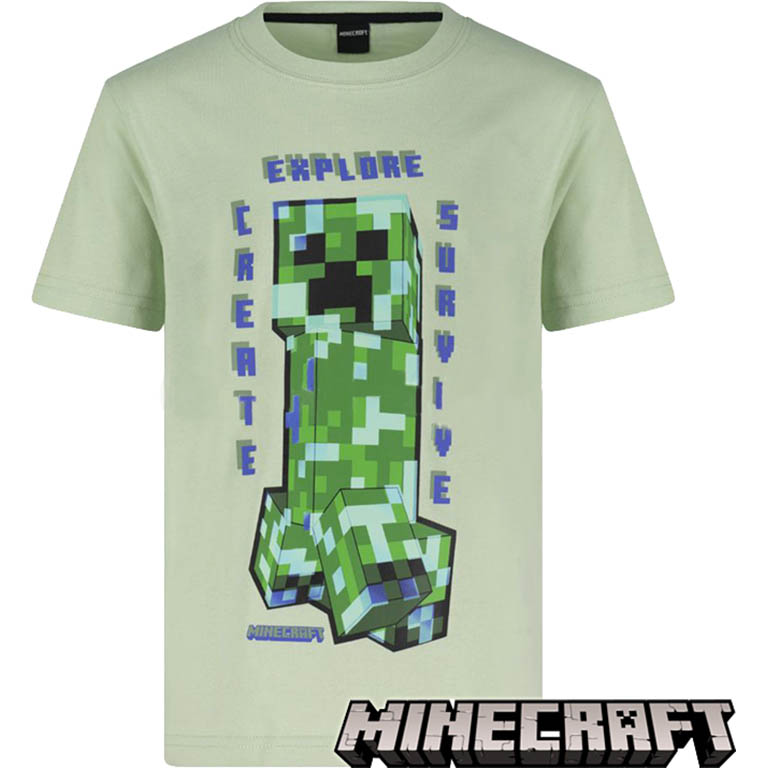FASHION UK Dětské tričko Minecraft Creeper bavlna zelené Velikost: 116 (6 let)