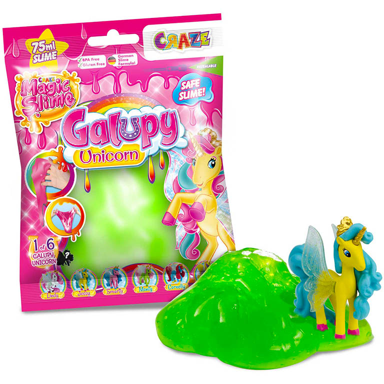 CRAZE Magic slime Galupy - magický sliz s překvapením - figurka Jednorožec 75ml