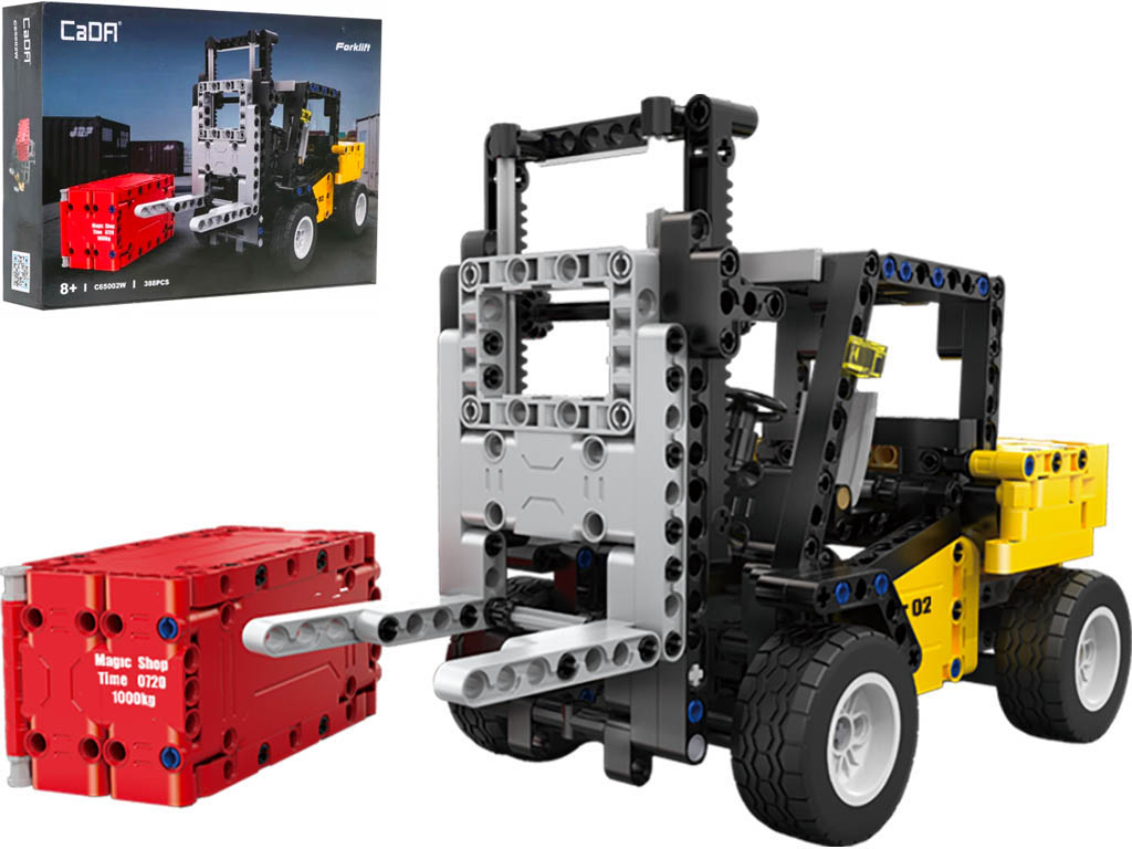 CADA Vysokozdvižný vozík s kontejnerem kompatibilní stavebnice 388 dílů