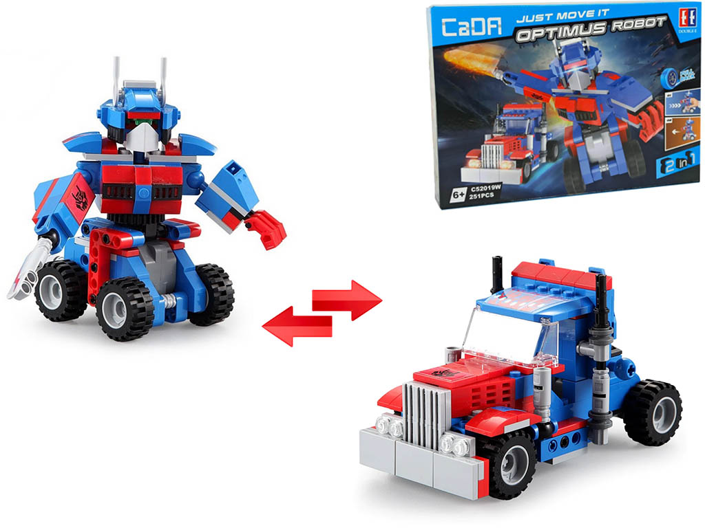 CADA Transformers Optimus Prime 2v1 se setrvačníkem kompatibilní stavebnice 251 dílů