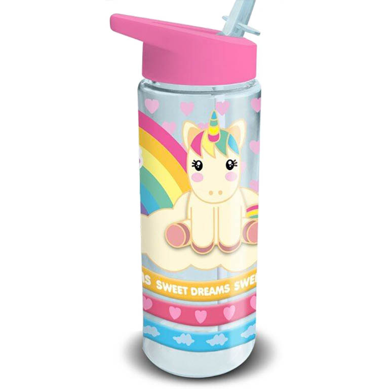 EUROSWAN Láhev na pití Jednorožec 550ml + 3x silikonový náramek